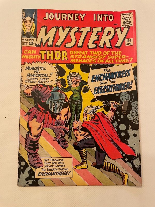 Journey into Mystery #103 (Marvel Comics, 1964), raw comic book in VF condition — front cover