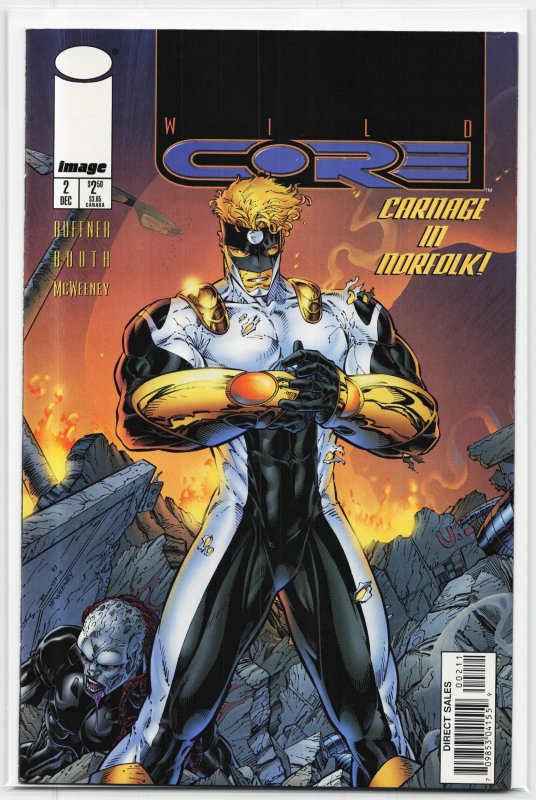Wildcore #2 (1997), raw, ungraded comic book — front cover