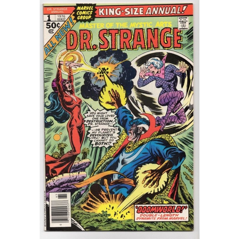 Dr. Strange Annual #1 (Marvel Comics, 1976), raw comic book in VF+ 8.5 condition — front cover