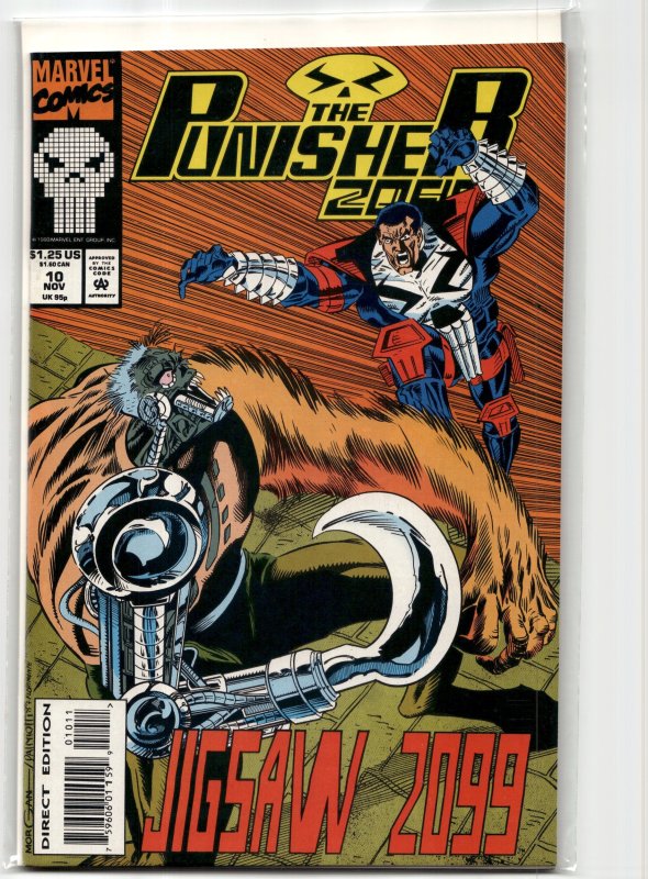 Punisher 2099 #10 (Marvel Comics, 1993), raw, ungraded comic book — front cover