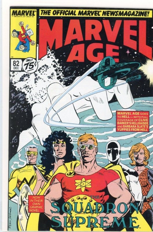 Marvel Age #82 (Marvel Comics, 1989), raw comic book in NM 9.4 condition — front cover