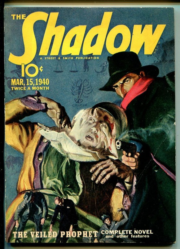 Shadow 3/15/1940-Street & Smith-Veiled Prophet-terror Cover-VG/FN (Street & Smith, 1940), raw comic book in VG/FN condition — front cover
