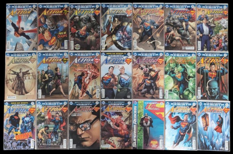 Superman Action Comics #957- 1000 + Variants +#1-5 Oz Effect Lenticular Jurgens, raw, ungraded comic book — front cover