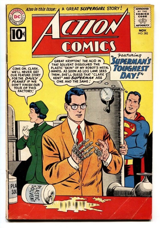 Action Comics #282 (DC Comics, 1961), raw comic book in VG/FN condition — front cover