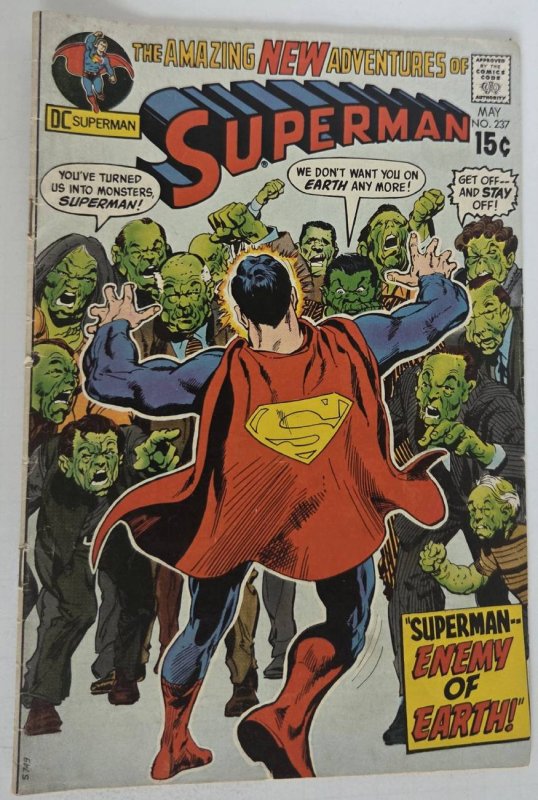 Superman #237 (DC Comics, 1971), raw, ungraded comic book — front cover