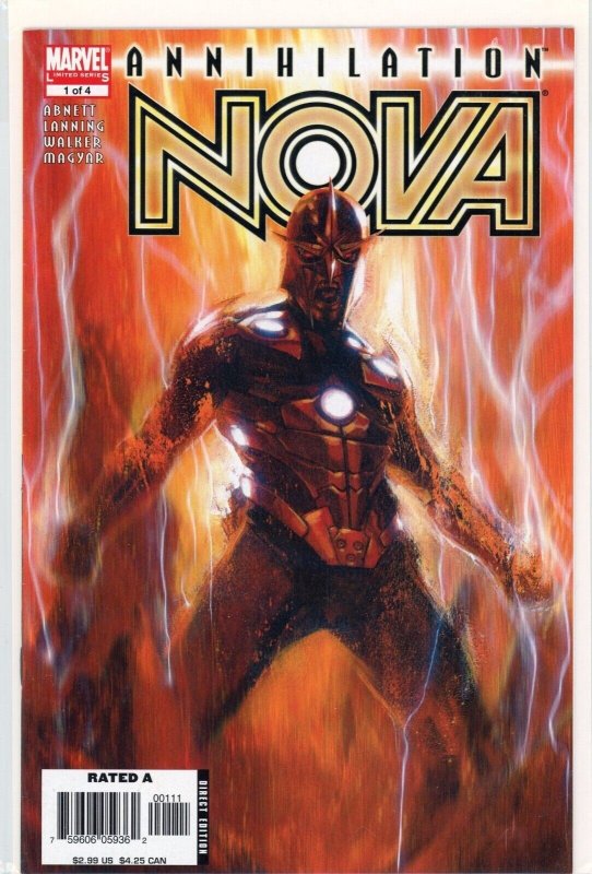 Annihilation: Nova #1 (Marvel Comics, 2006), raw comic book in VF+ 8.5 condition — front cover