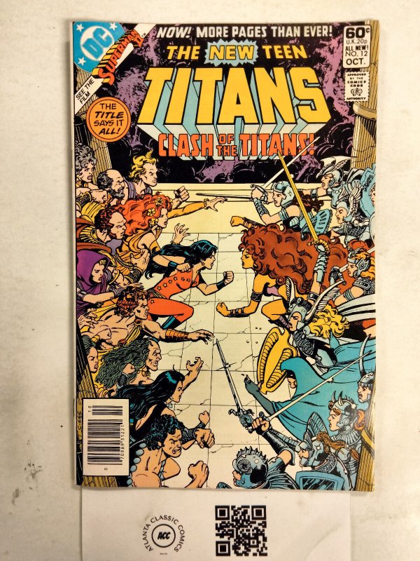 New Teen Titans #12 (DC Comics, 1985), raw comic book in VF condition — front cover