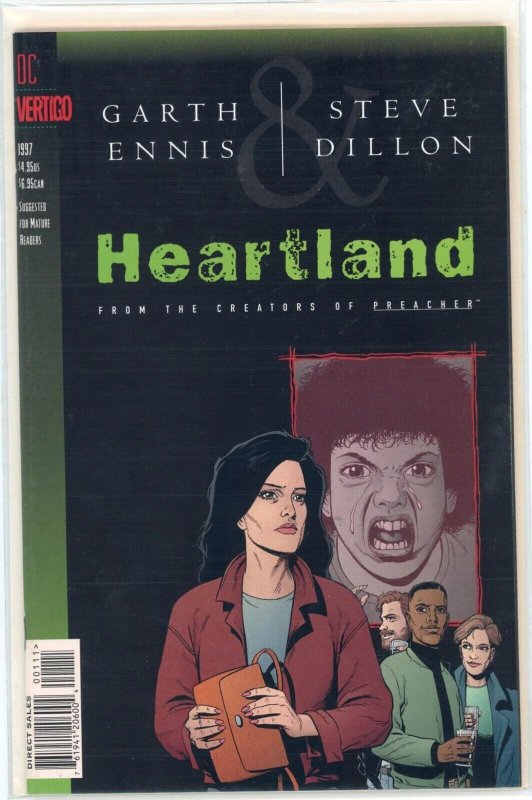 Heartland #1 (DC Comics, 1997), raw comic book in NM- 9.2 condition — front cover