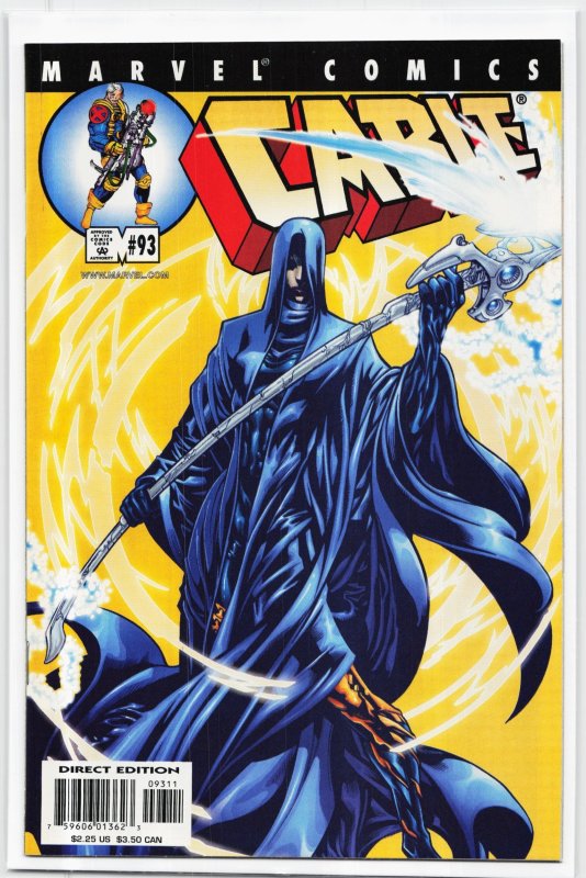 Cable #93 (Marvel Comics, 2001), raw, ungraded comic book — front cover