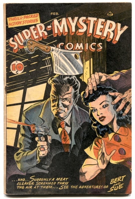 Super-Mystery Vol.6 #4 (Ace Magazines, 1947), raw, ungraded comic book — front cover
