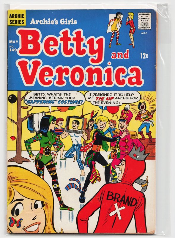 Archie's Girls Betty and Veronica #149 (Archie Comics, 1968), raw, ungraded comic book — front cover