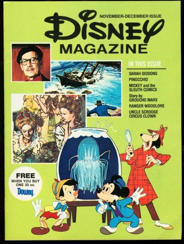 MAG: Disney Magazine November 1976-Groucho Marx-Sarah Siddons (1976), raw, ungraded comic book — front cover