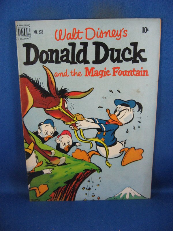 Four Color #339 (Dell Comics, 1951), raw comic book in VF condition — front cover
