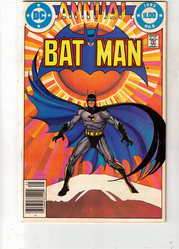 Batman Annual #8 (DC Comics, 1982), raw comic book in VF condition — front cover