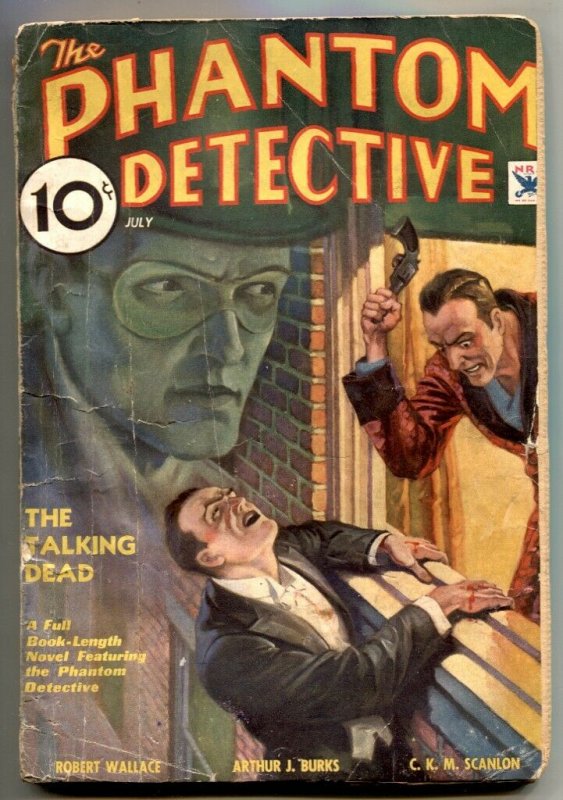 Phantom Detective Pulp July 1934- Talking Dead (1934), raw, ungraded comic book — front cover