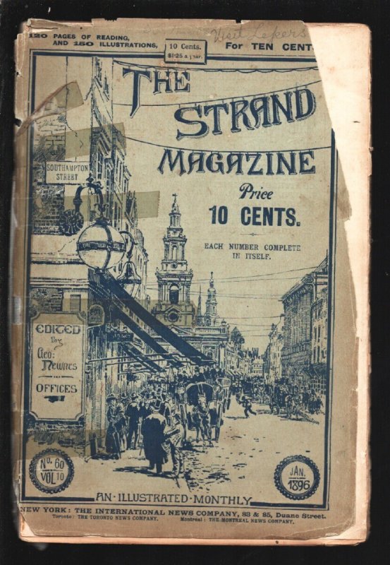 Strand 1/1896- Arthur Conan Doyle-W.B. Wollen-Vintage Ads-sci-fi Pulp Tale by... (George Newnes), raw, ungraded comic book — front cover