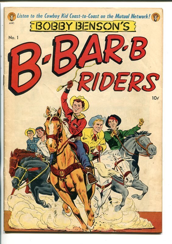 Bobby Benson's B-Bar-B Riders #1-1950-BOB Powell-Southern States PEDIGREE-vf (Magazine Enterprises, 1950), raw, ungraded comic book — front cover