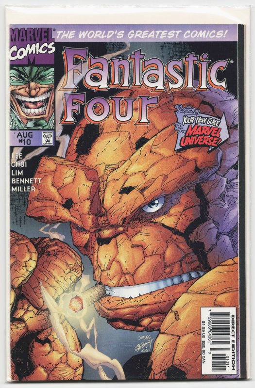 Fantastic Four #10 (Marvel Comics, 1997), raw, ungraded comic book — front cover