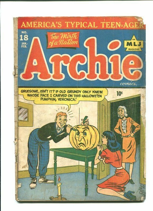 Archie #18 (Archie Comics), raw comic book in VG condition — front cover