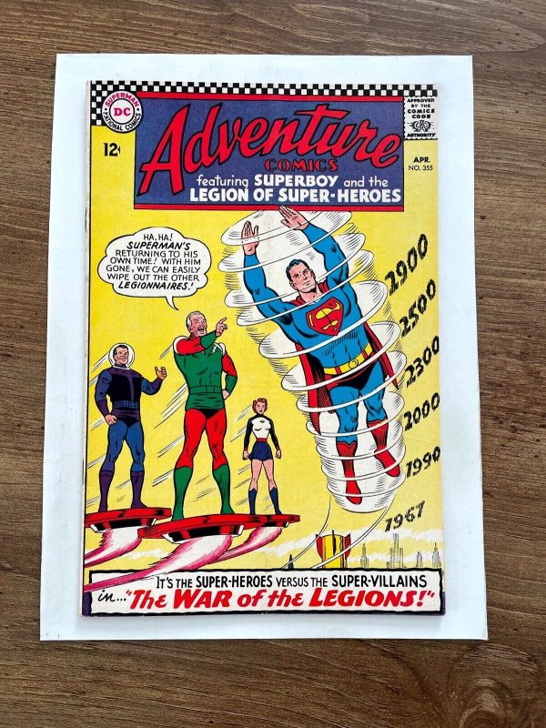 Adventure Comics #355 (DC Comics), raw comic book in VF/NM condition — front cover