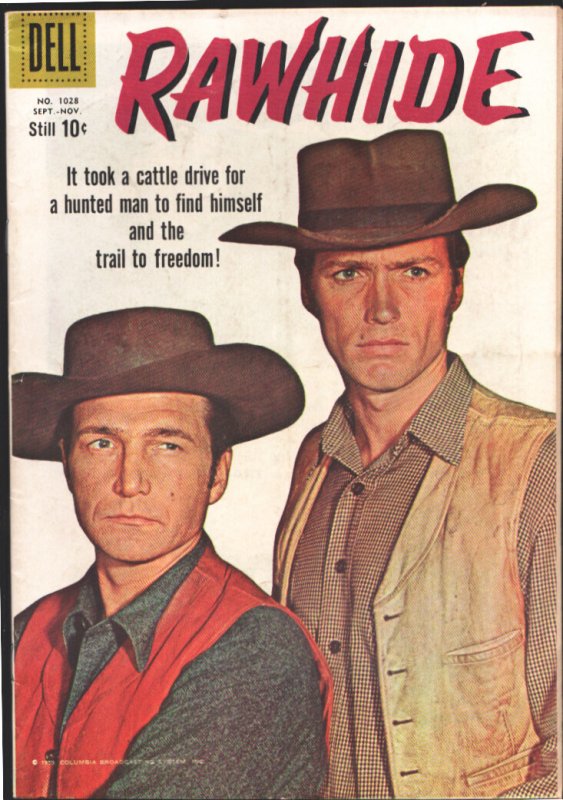 Rawhide-Four Color Comics #1028 (1958), raw, ungraded comic book — front cover