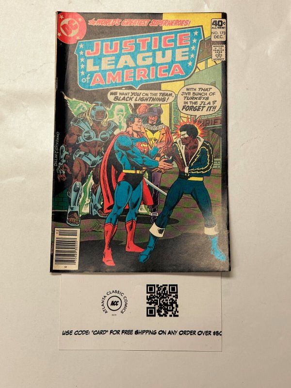 Justice League of America #173 (DC Comics, 1979), raw comic book in VF condition — front cover