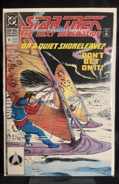 Star Trek: The Next Generation #14 (DC Comics, 1990), raw, ungraded comic book — front cover