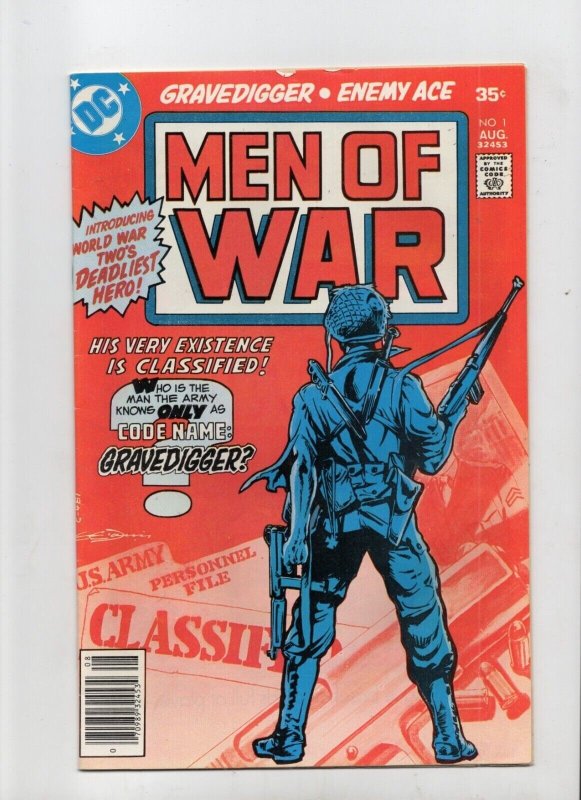 Men of War #1 (DC Comics, 1977), raw comic book in VF- 7.5 condition — front cover