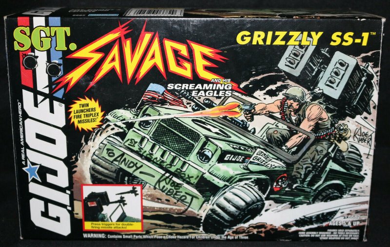 G.I. JOE Sgt. Savage Grizzly SS-1 Truck Box Only - Joe Kubert's w COA - Signed, raw, ungraded comic book — front cover