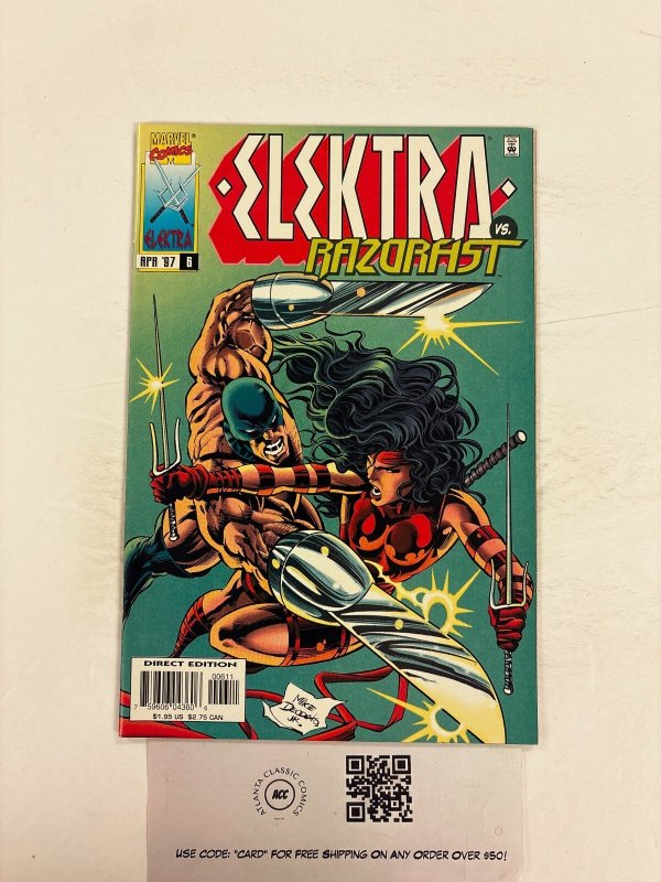 Elektra #6 (Marvel Comics, 2002), raw comic book in NM condition — front cover
