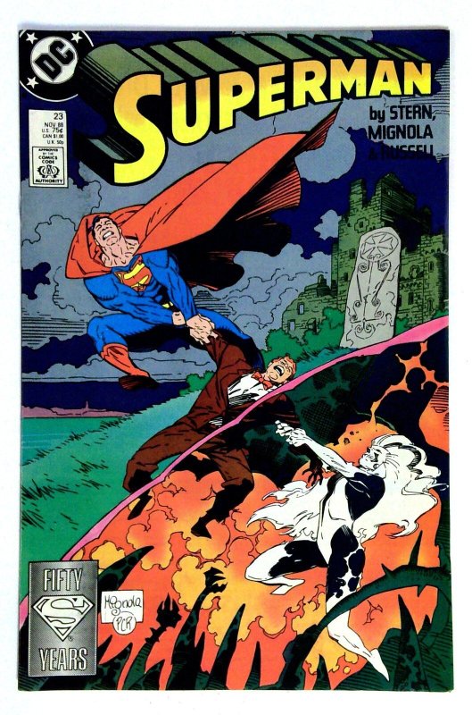 Superman #23 (DC Comics, 1988), raw comic book in NM- condition — front cover