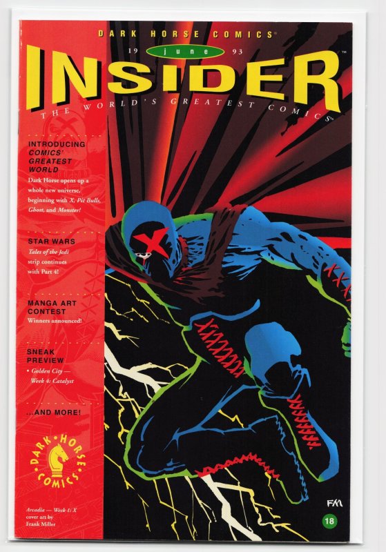 Dark Horse Insider #18 (Dark Horse Comics, 1993), raw, ungraded comic book — front cover