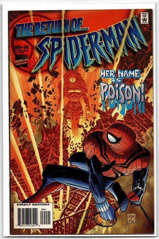 Spider-Man #64 (Marvel Comics, 1996), raw, ungraded comic book — front cover