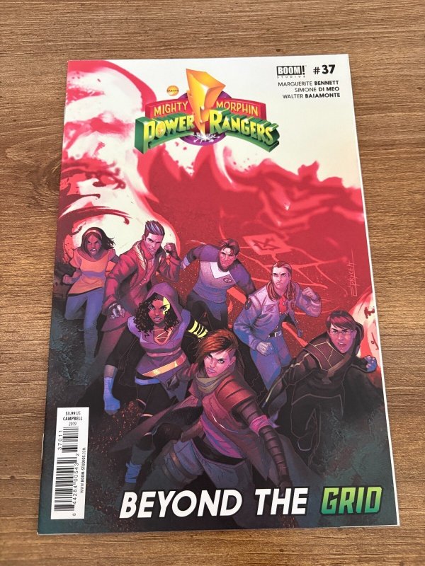 Mighty Morphin Power Rangers #37 (Boom! Studios), raw comic book in NM condition — front cover