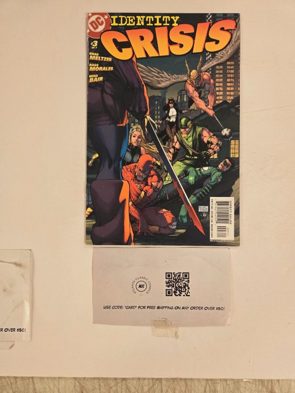 Identity Crisis #3 (DC Comics, 2004), raw comic book in NM condition — front cover
