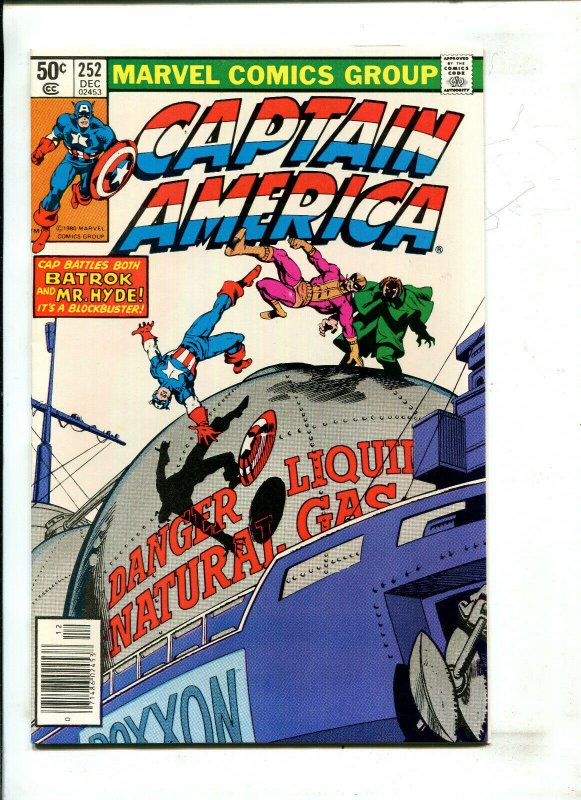 Captain America #252 (Marvel Comics, 1980), raw comic book in 9.0 condition — front cover