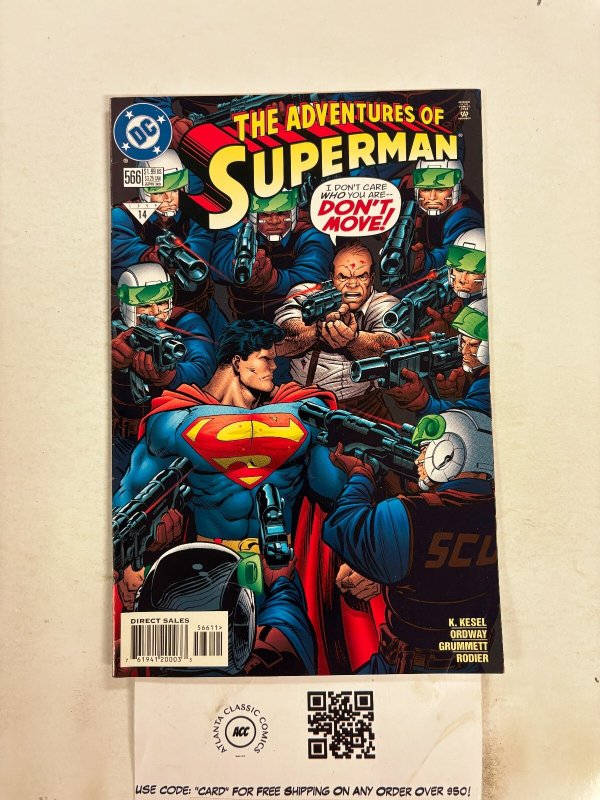 The Adventures of Superman #566 (DC Comics, 1999), raw comic book in NM condition — front cover