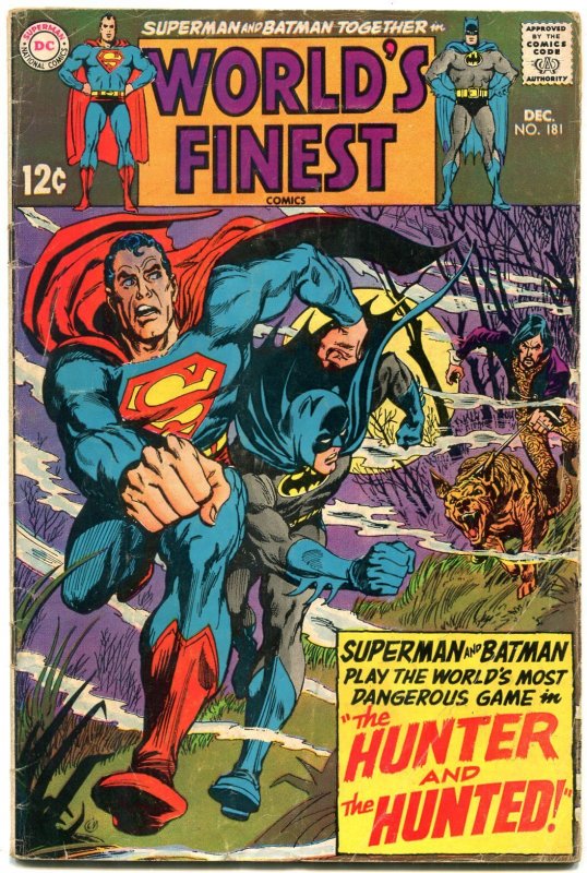 Worlds Finest #181 (DC Comics, 1968), raw comic book in VG condition — front cover