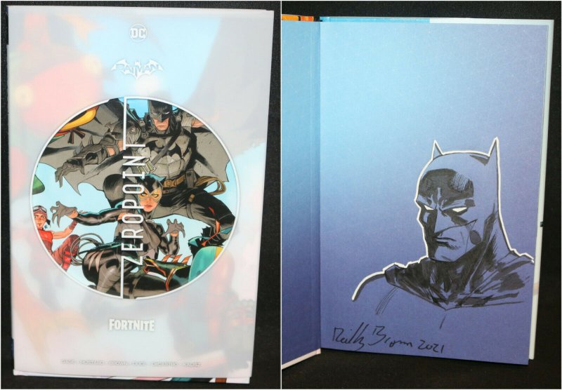Batman/Fortnite: Zero Point Hardcover - a - Batman Sketch art by Reilly Brown, raw, ungraded comic book — front cover