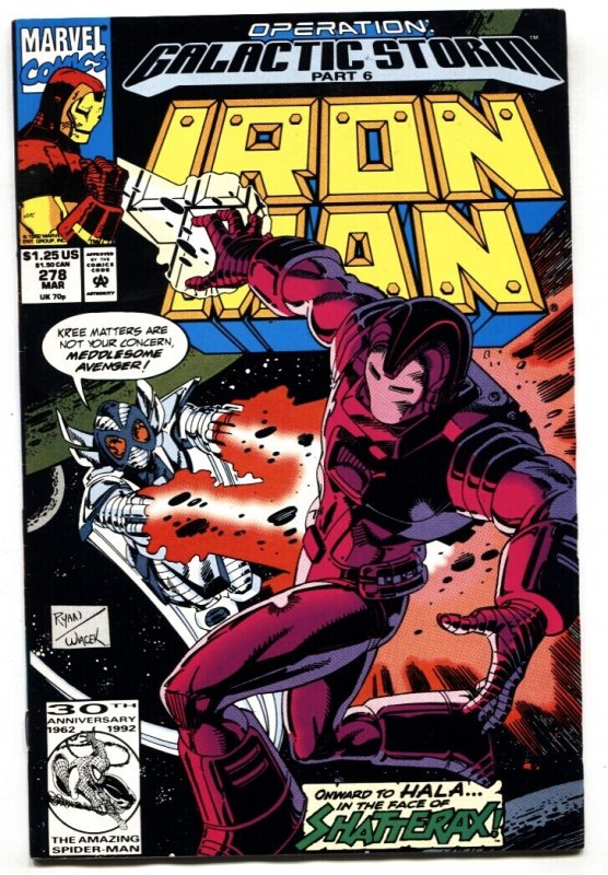 Iron Man #278 (Marvel Comics, 1992), raw comic book in VF/NM condition — front cover