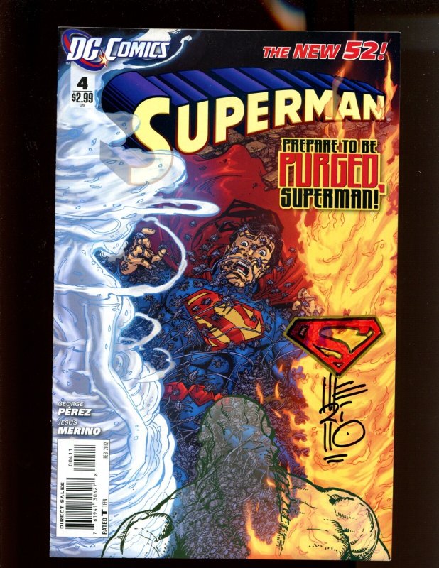 Superman #4 (DC Comics, 2012), raw comic book in 8.5 condition — front cover