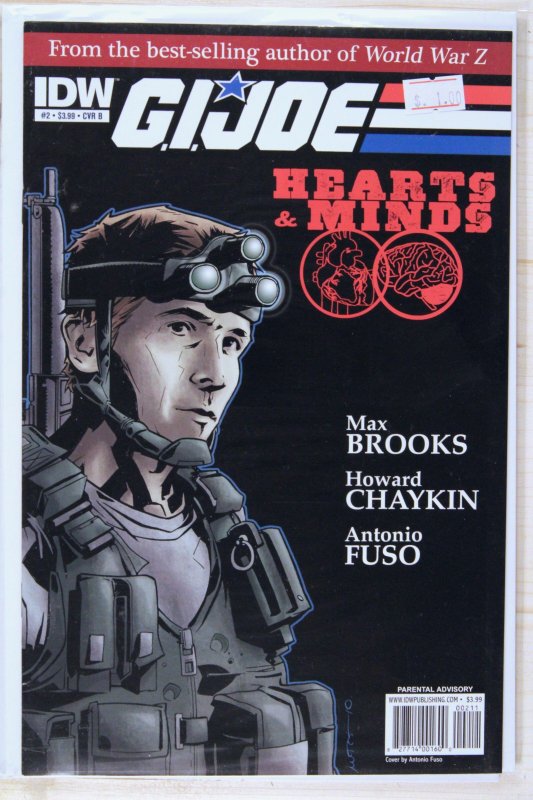 G.I. Joe: Hearts & Minds #2 (IDW Publishing, 2010), raw comic book in NM 9.4 condition — front cover