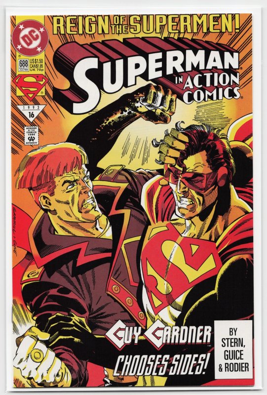 Action Comics #688 (DC Comics, 1993), raw, ungraded comic book — front cover