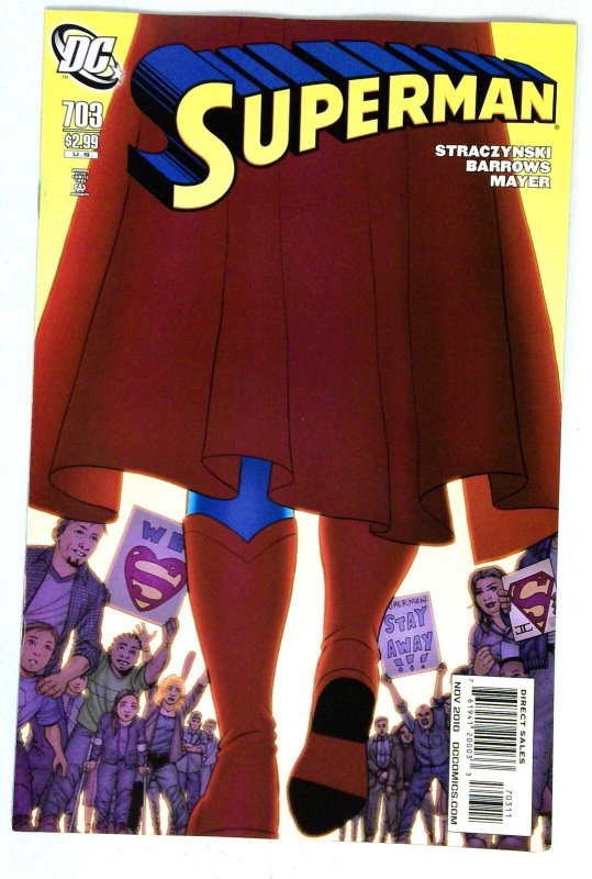 Superman #703 (DC Comics, 2010), raw comic book in NM- condition — front cover