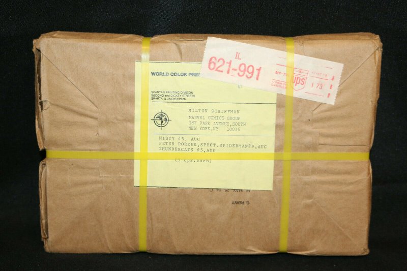 Marvel Comics Uncirculated Shipping Pckg Misty Peter Porker Thundercats Apr 1986 (Marvel Comics, 1986), raw, ungraded comic book — front cover