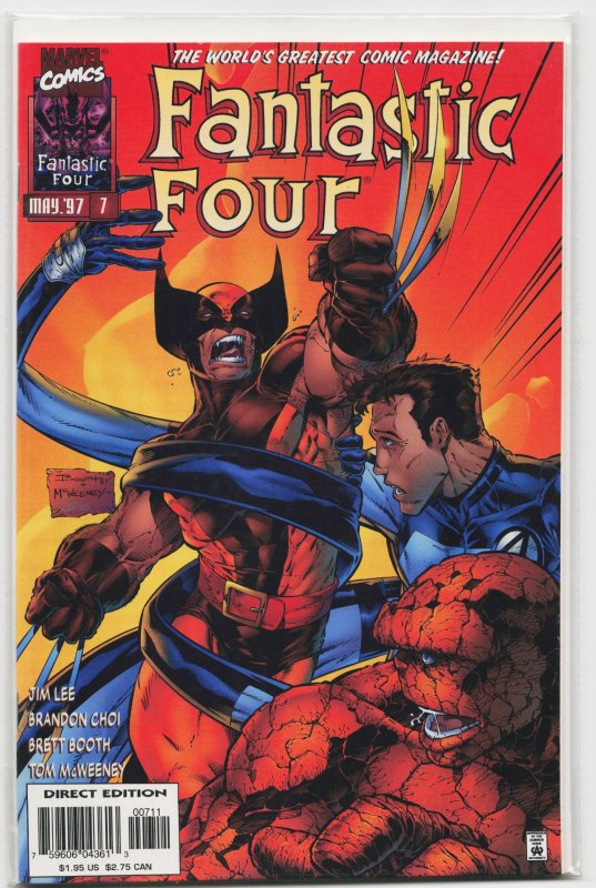 Fantastic Four #7 (Marvel Comics, 1997), raw, ungraded comic book — front cover