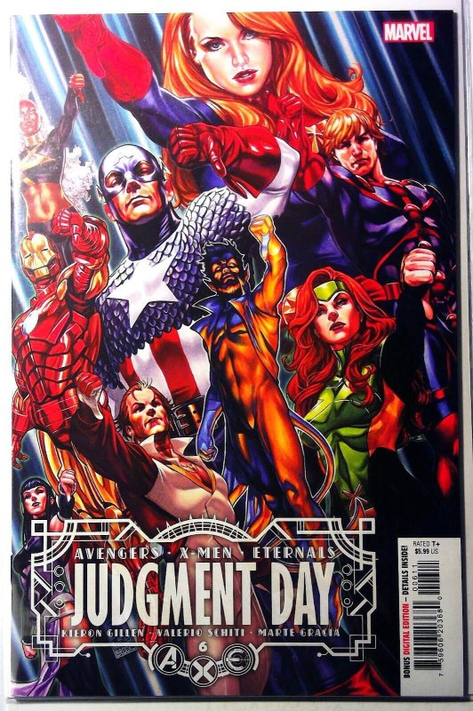 Avengers X-Men Eternals Judgment Day #6 (Marvel Comics, 2022), raw, ungraded comic book — front cover