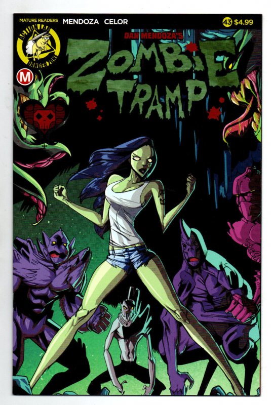 Zombie Tramp #43 (Action Lab Entertainment, 2017), raw comic book in NM condition — front cover