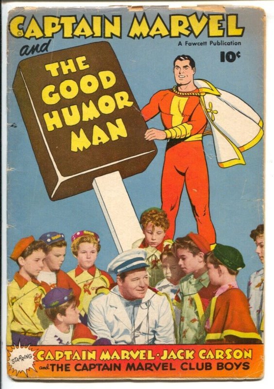 Captain Marvel and the Good Humor Man #1 (Fawcett Publications, 1950), raw, ungraded comic book — front cover
