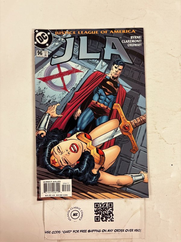 JLA #96 (DC Comics, 1995), raw comic book in NM condition — front cover